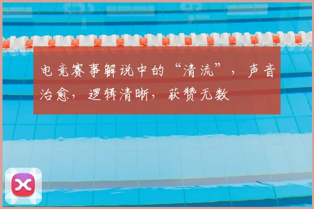 电竞赛事解说中的“清流”,声音治愈,逻辑清晰,获赞无数